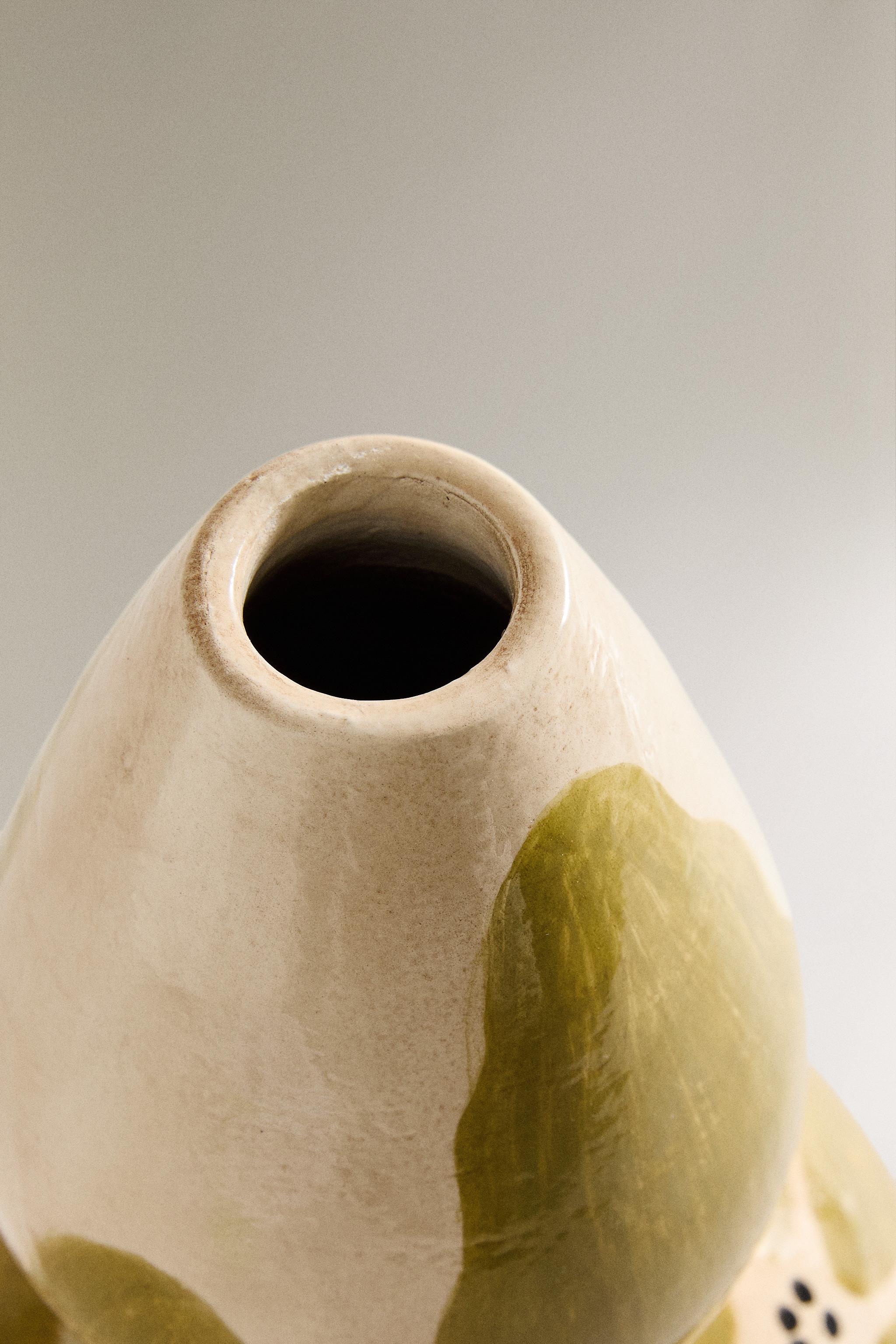 VASE TERRE CUITE FLEURS